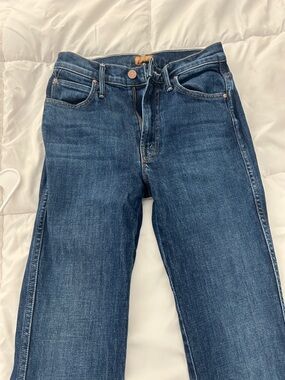 MOTHER Women's Dark Blue Straight-Leg Jeans
